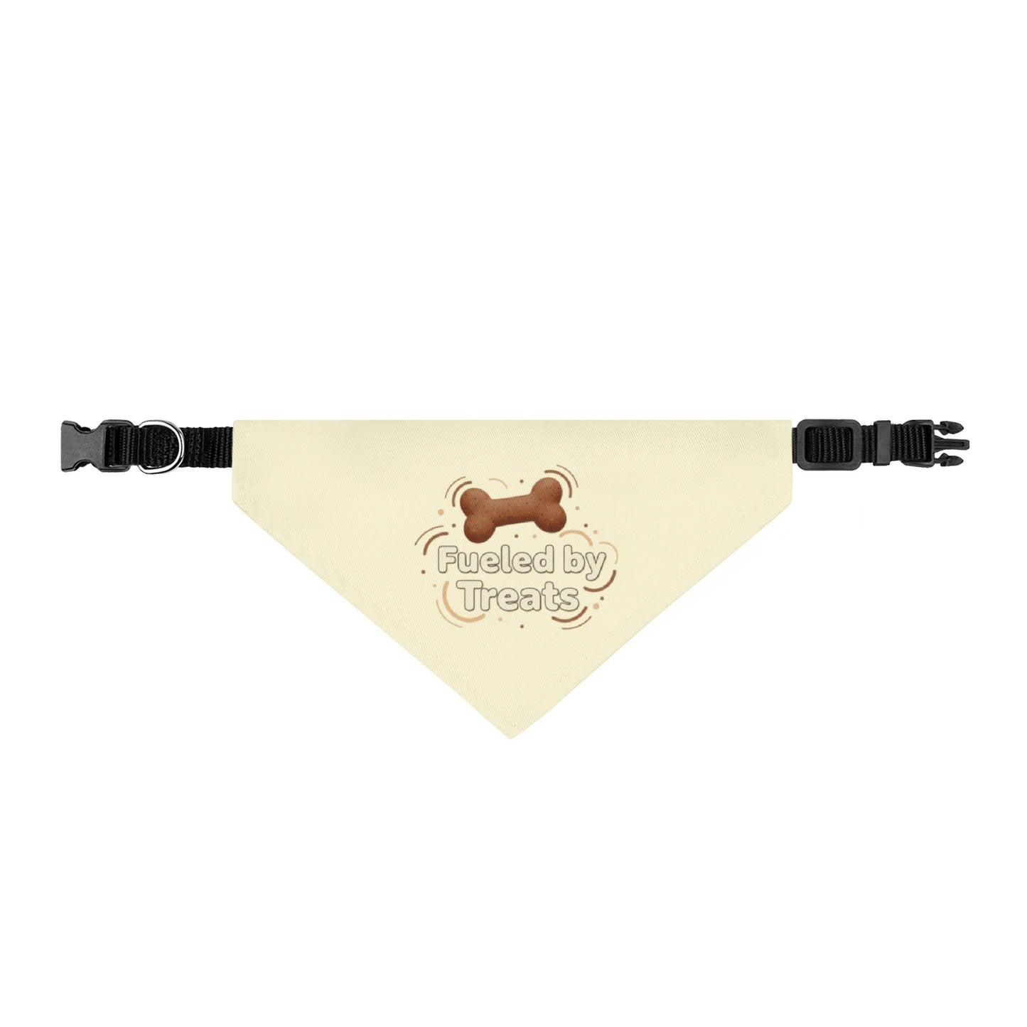 Clip-On Pet Bandana — "Fueled by Treats" Dog Collar Accessory